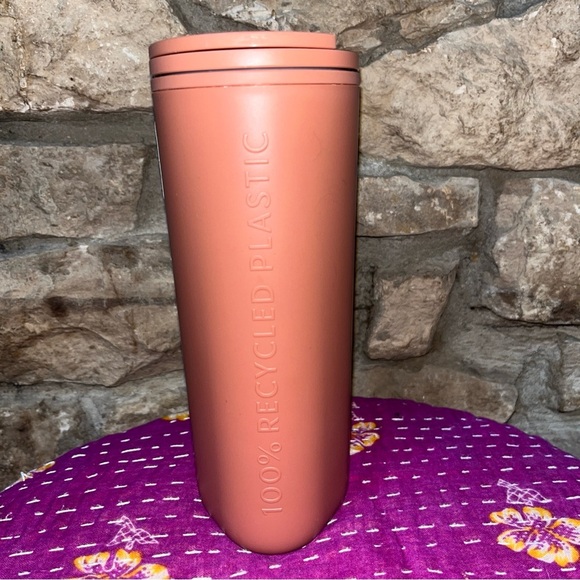 NWT Starbucks Terracotta 100% Recycled Plastic Tumbler 16 oz 473 ML Hot Cup - Picture 2 of 2
